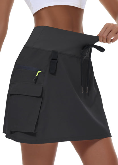 MIVEI Women's Hiking Cargo Skort Skirt High Waisted Golf Quick Dry with Pockets MIVEI