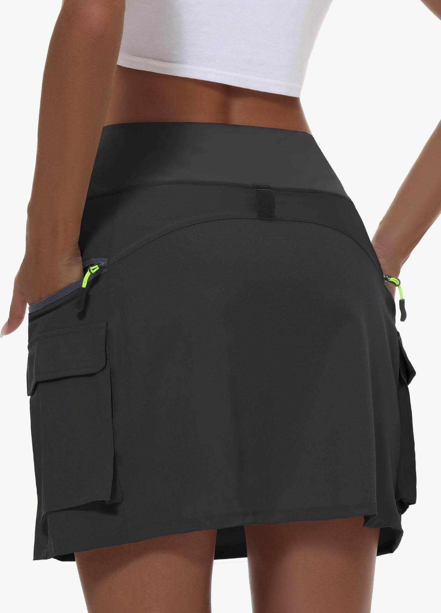 MIVEI Women's Hiking Cargo Skort Skirt High Waisted Golf Quick Dry with Pockets MIVEI