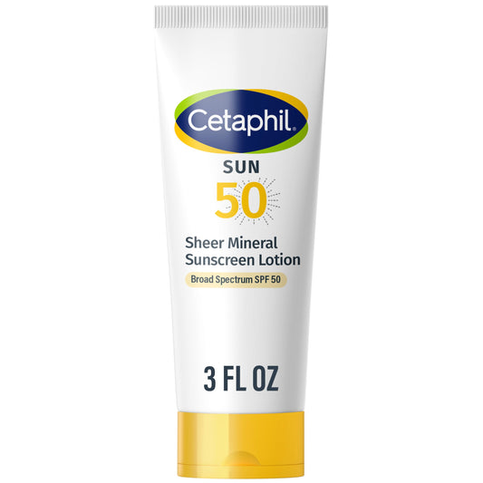 CETAPHIL Sheer Mineral Sunscreen Lotion SPF 50 for Face & Body Cetaphil
