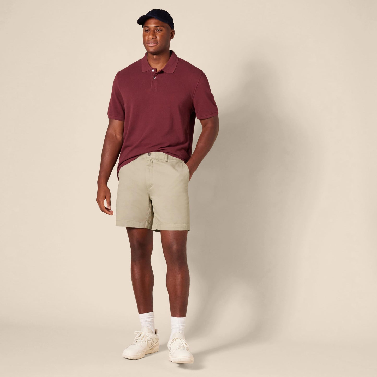 Amazon Essentials Men's Slim-Fit 7" Chino Shorts, Khaki, 34 Amazon Essentials
