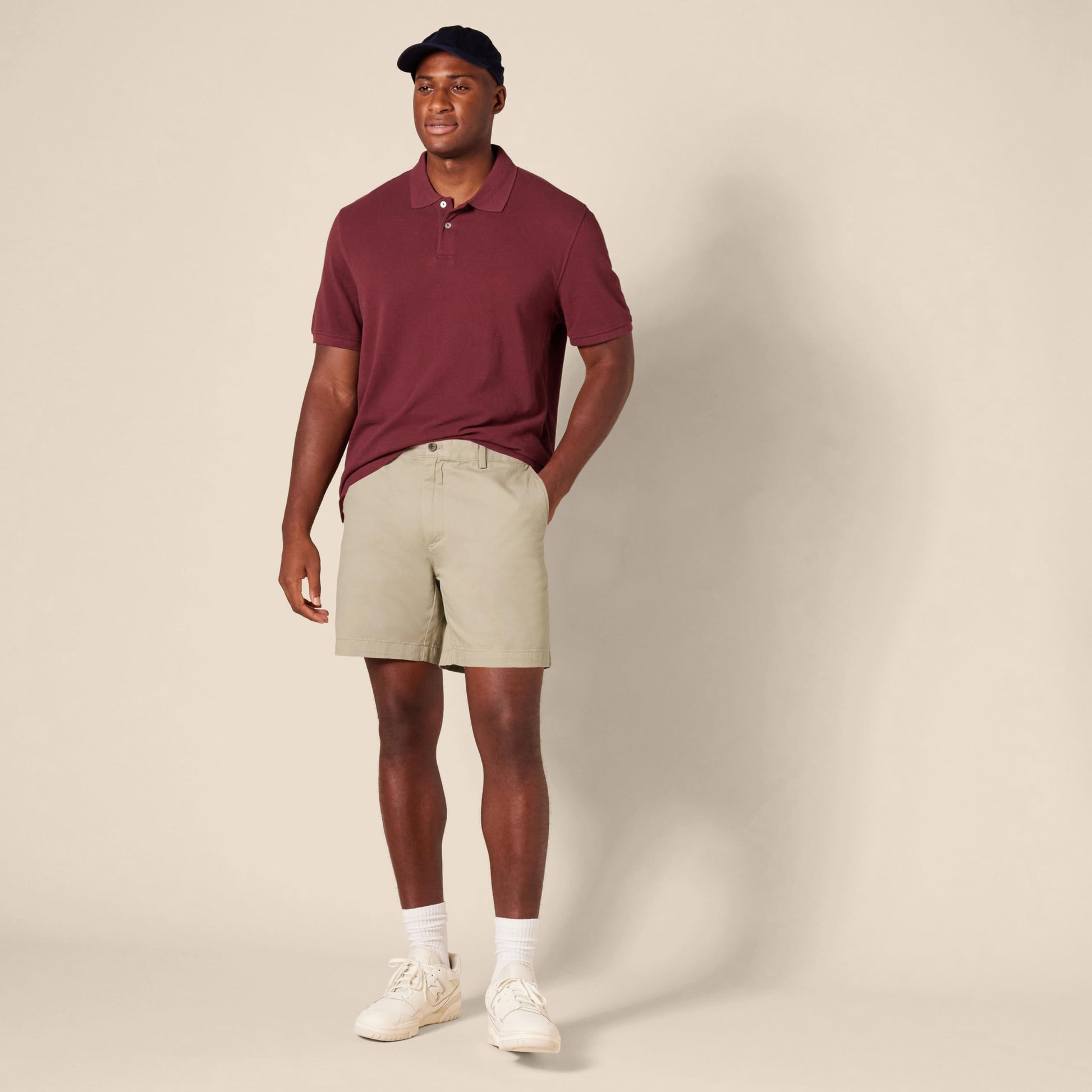 Amazon Essentials Men's Slim-Fit 7" Chino Shorts, Khaki, 34 Amazon Essentials