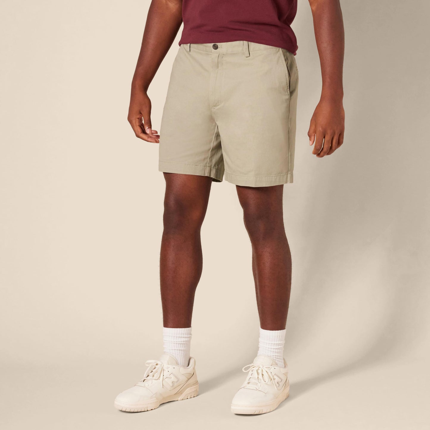 Amazon Essentials Men's Slim-Fit 7" Chino Shorts, Khaki, 34 Amazon Essentials
