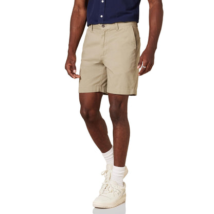 Amazon Essentials Men's Slim-Fit 7" Chino Shorts, Khaki, 34 Amazon Essentials