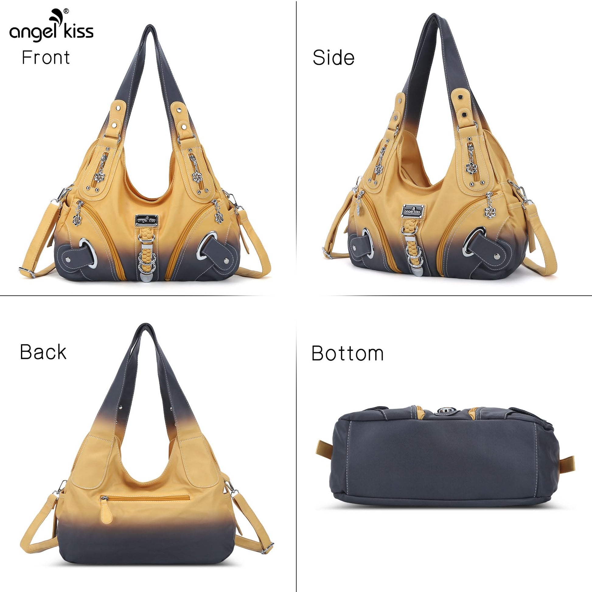 Angelkiss Hobo Purses and Handbags for Women - Large Shoulder Satchel Angel Kiss
