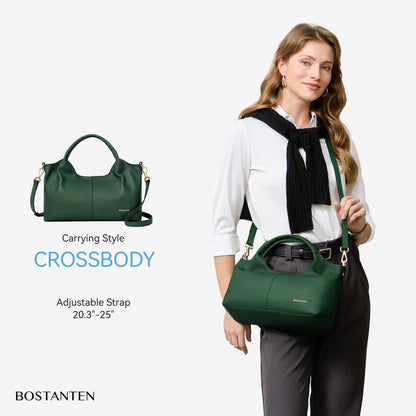 BOSTANTEN Genuine Leather Purses for Women - Designer Crossbody Shoulder Bag BOSTANTEN