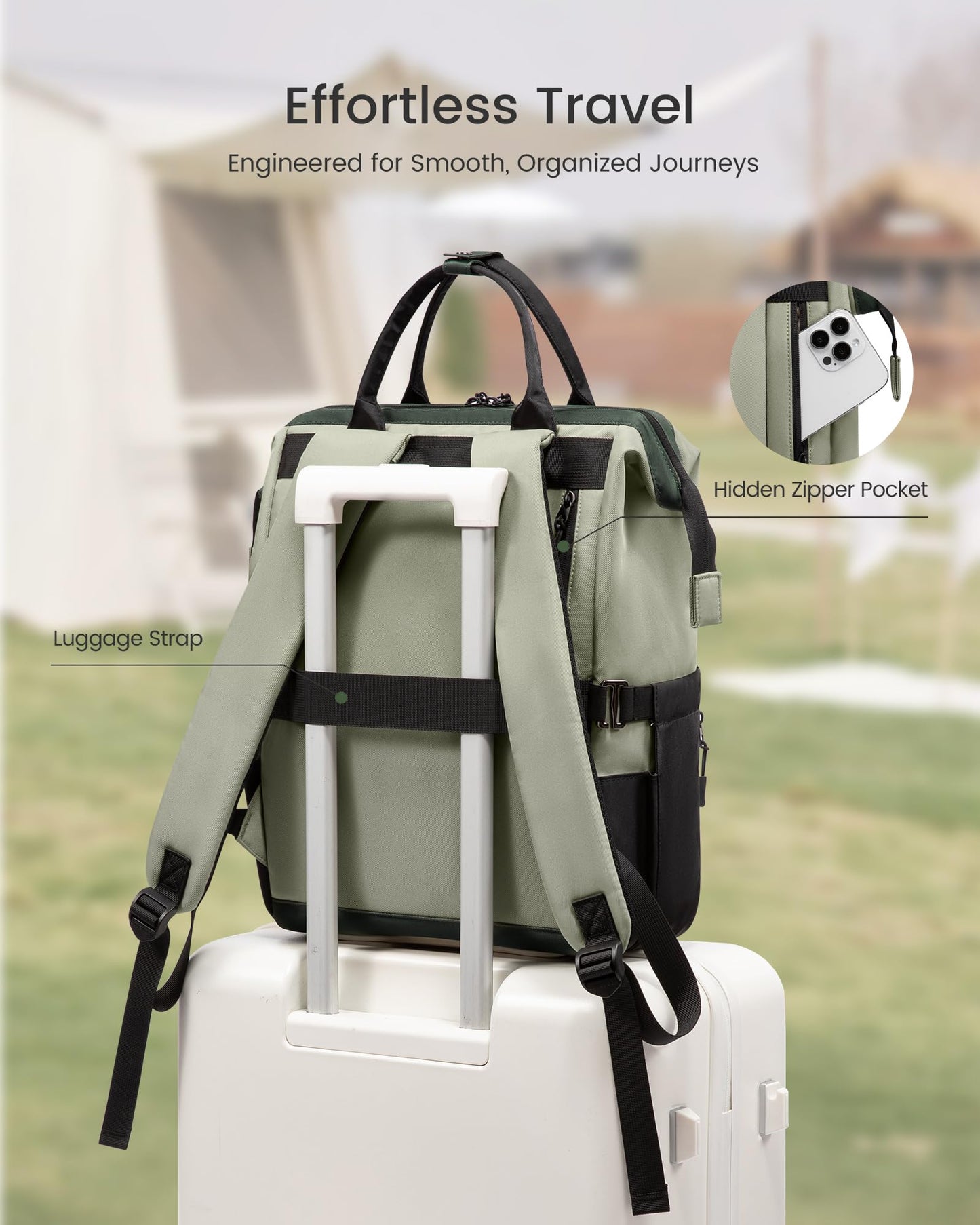 LOVEVOOK Laptop Backpack for Women, 15.6 Inch Travel Backpack for Work College Business, Water Resistant Teacher Nurse Bag with Large Capacity, School Bookbag Bags Cute Daypack for Woman Girls LOVEVOOK