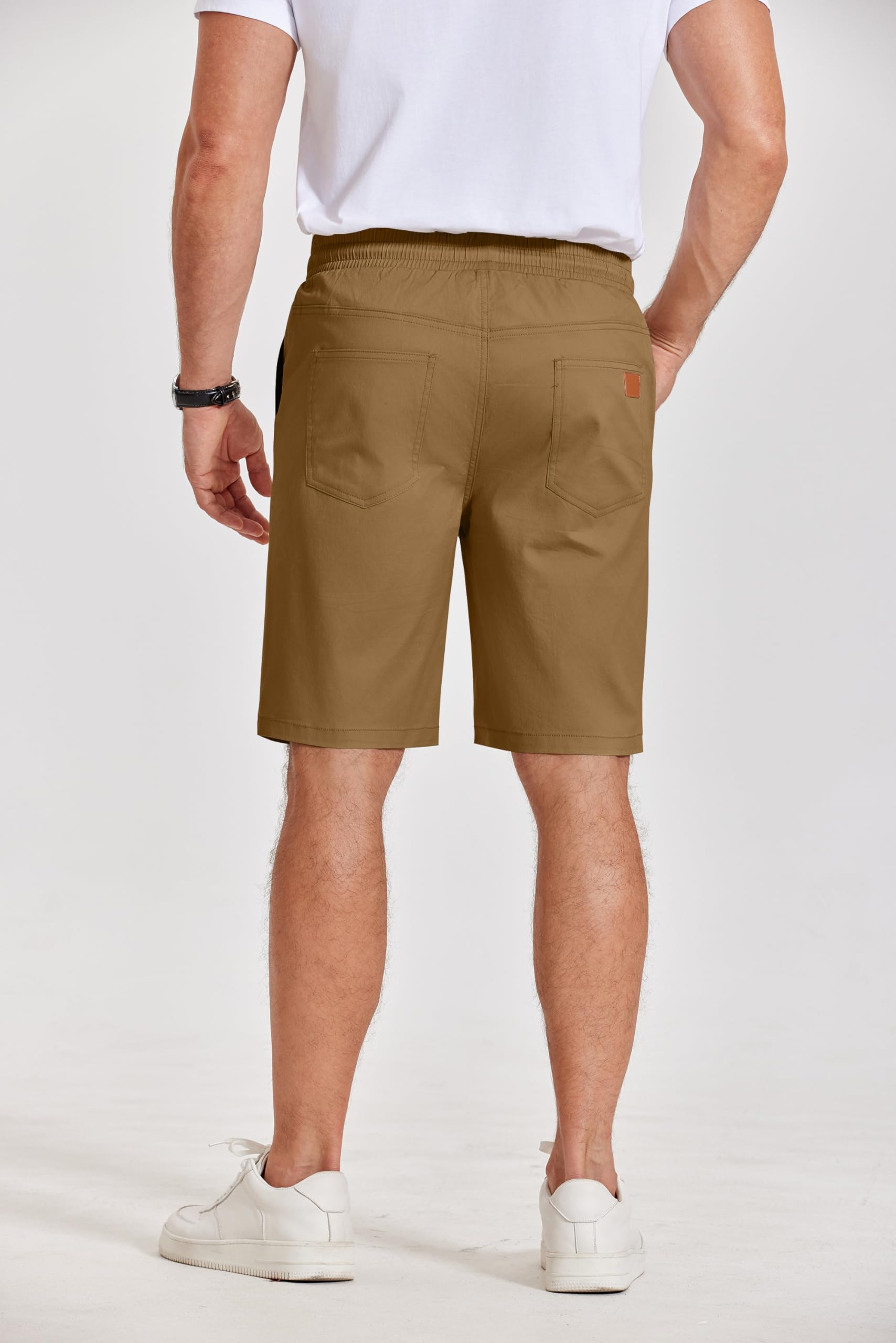 COOFANDY Men Casual Shorts Cotton Stretch Waist Chino Shorts Summer Beach Vacation Travel COOFANDY