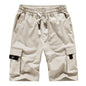 APTRO Men's Elastic Waistband Cotton Cargo Shorts Relaxed Fit Summer Casual Shorts A901 Beige L APTRO