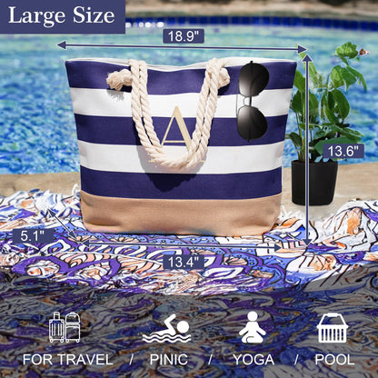 YOOLIFE Beach Bags for Women - Monogram Beach Tote YOOLIFE