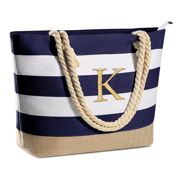 YOOLIFE Beach Bags for Women - Monogram Beach Tote